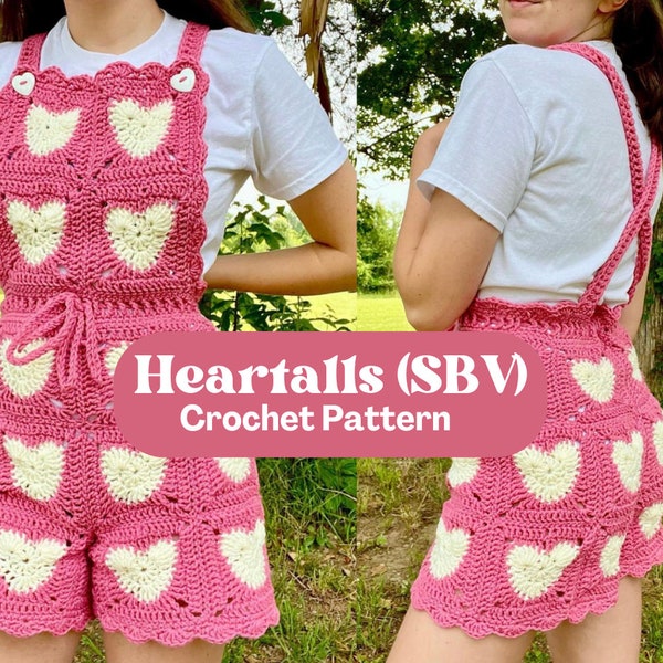 Heartalls au crochet (version plastron carré) Patron PDF