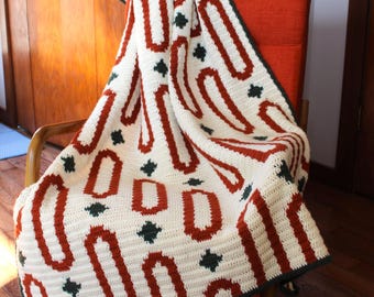 Oval Avenue Blanket - Crochet PDF Mid-Century Modern Blanket Pattern
