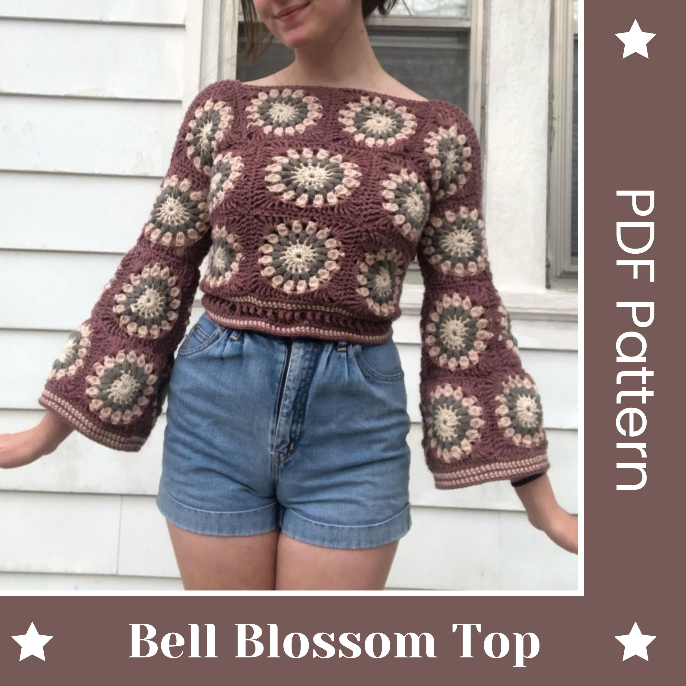 ▼ 70&#39;s kimron bell sleeve knit ▼ Vintage Kimlon Sweater with Bell Sleeves for Women