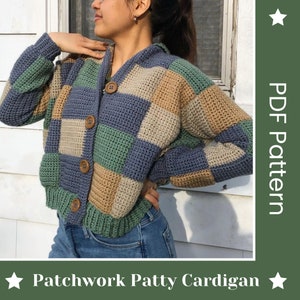 Crochet Patchwork Patty Cardigan PDF Pattern