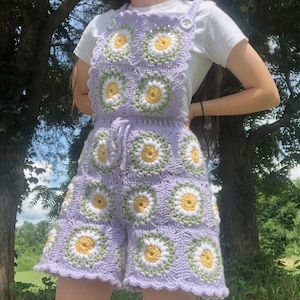 フラワーオールズ - かぎ針編みのオーバーオールのパターン（PDF）