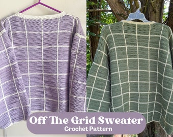 Crochet Off the Grid Sweater PDF Pattern