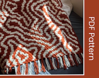 Crochet Squiggle Me This Blanket PDF Pattern