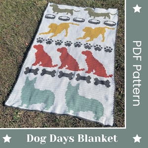 Crochet Dog Days Blanket PDF Pattern