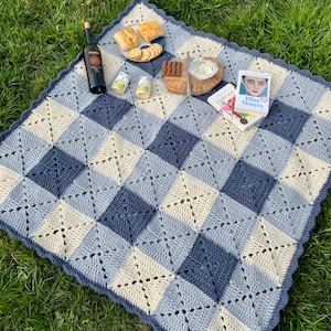 Perfekt picknickfilt - Virkat PDF-mönster för mormors fyrkantiga filt