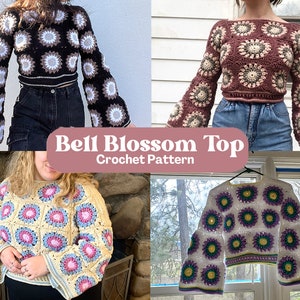 Crochet Bell Blossom Top PDF Pattern image 1