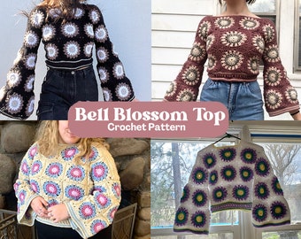 Crochet Bell Blossom Top PDF Pattern