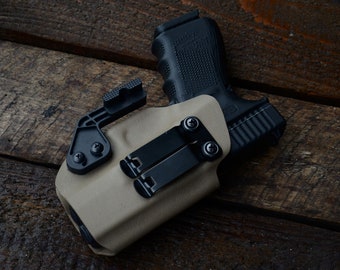 Kydex IWB holster for Glock 17/19/26/45/19x/23/32/22/31/20/21/30/29, inside the waistband holster, custom holster, multiple colors