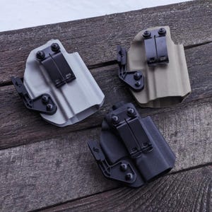 Kydex IWB holster for Glock 17/19/26/45/19x/23/32/22/31/20/21/30/29, inside the waistband holster, custom holster, multiple colors