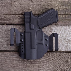 Kydex OWB holster for Glock 17/19/26/45/19x/34/23/32/22/31, outside the waistband holster, custom holster, multiple colors