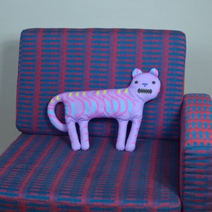 VioletSquiggle Tiny Tiger - stuffed animal Cat -  Cotton and recycled filling