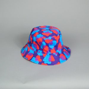 Fire Disco Bucket Hat reversible 90s style patterned hat colorful print image 5