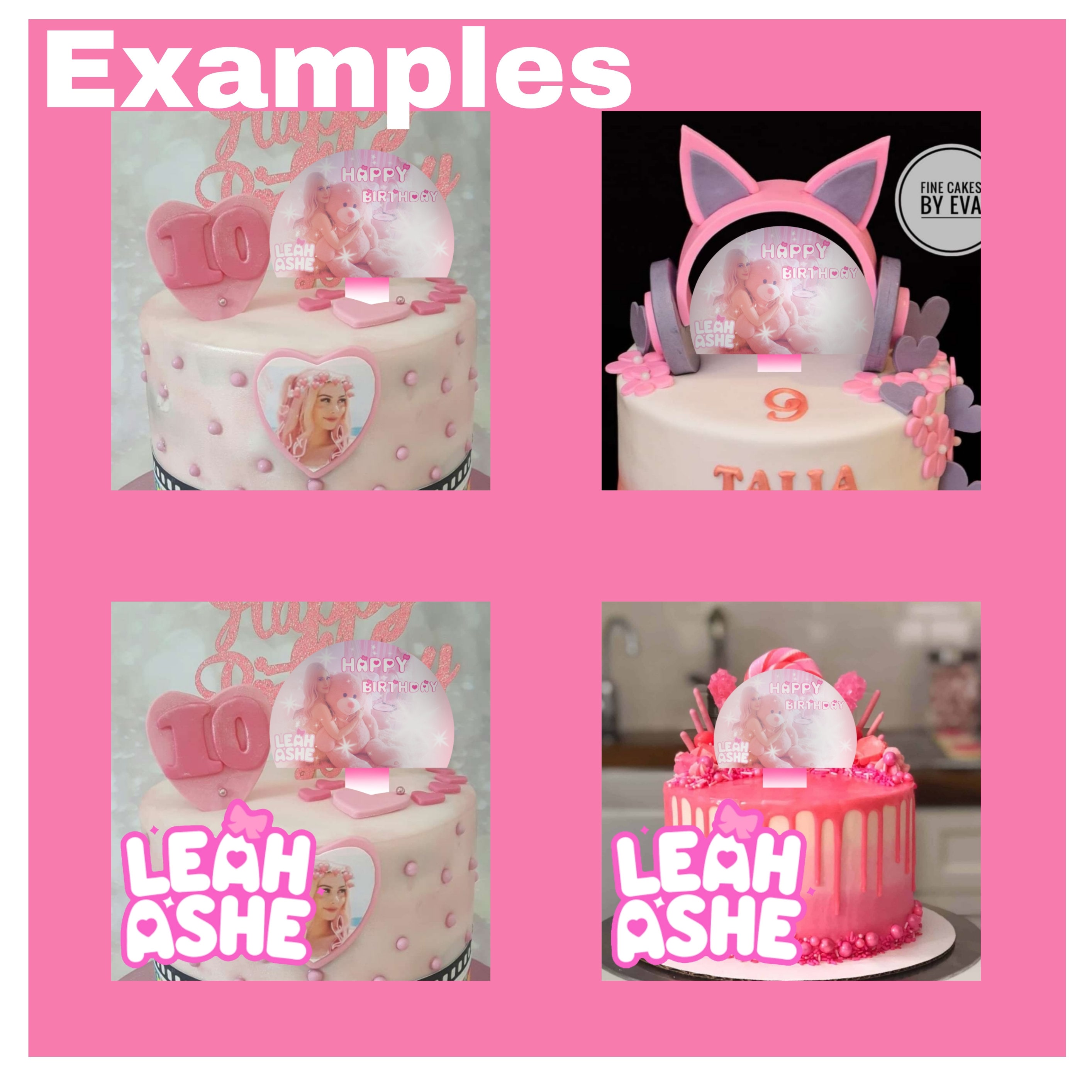 Leah Ashe Birthday Party Banner Decoration, Printable Birthday Banner