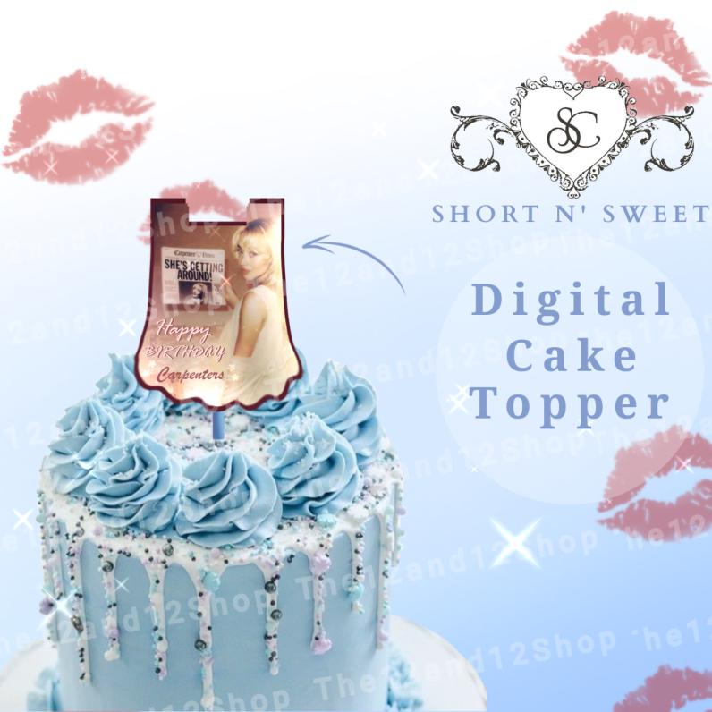 Sabrina Carpenter Short n' Sweet Birthday Cake Topper Printable