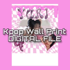 K-pop Soloist Yuri Digital Poster Print, Instant Download, Poster, K-pop Printable Wall Art