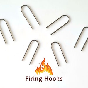 Firing wire, firing hook for pottery, heat resistant hooks for ceramics, pottery wire, ornament hook zdjęcie 1