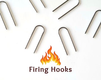 Firing wire, firing hook for pottery, heat resistant hooks for ceramics, pottery wire, ornament hook