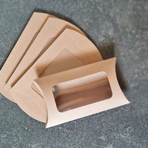 Caja de papel 5/10/20x con ventana en blanco y marrón caja de papel kraft con ventana de visualización caja de dulces caja de regalo caja de regalo ventana