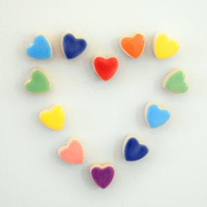 Aimants en forme de cœur en céramique, aimants arc-en-ciel, aimant pour réfrigérateur, tableau blanc, aimants en forme de cœur colorés, aimants en forme de cœur colorés, aimants pour tableau mémo image 7