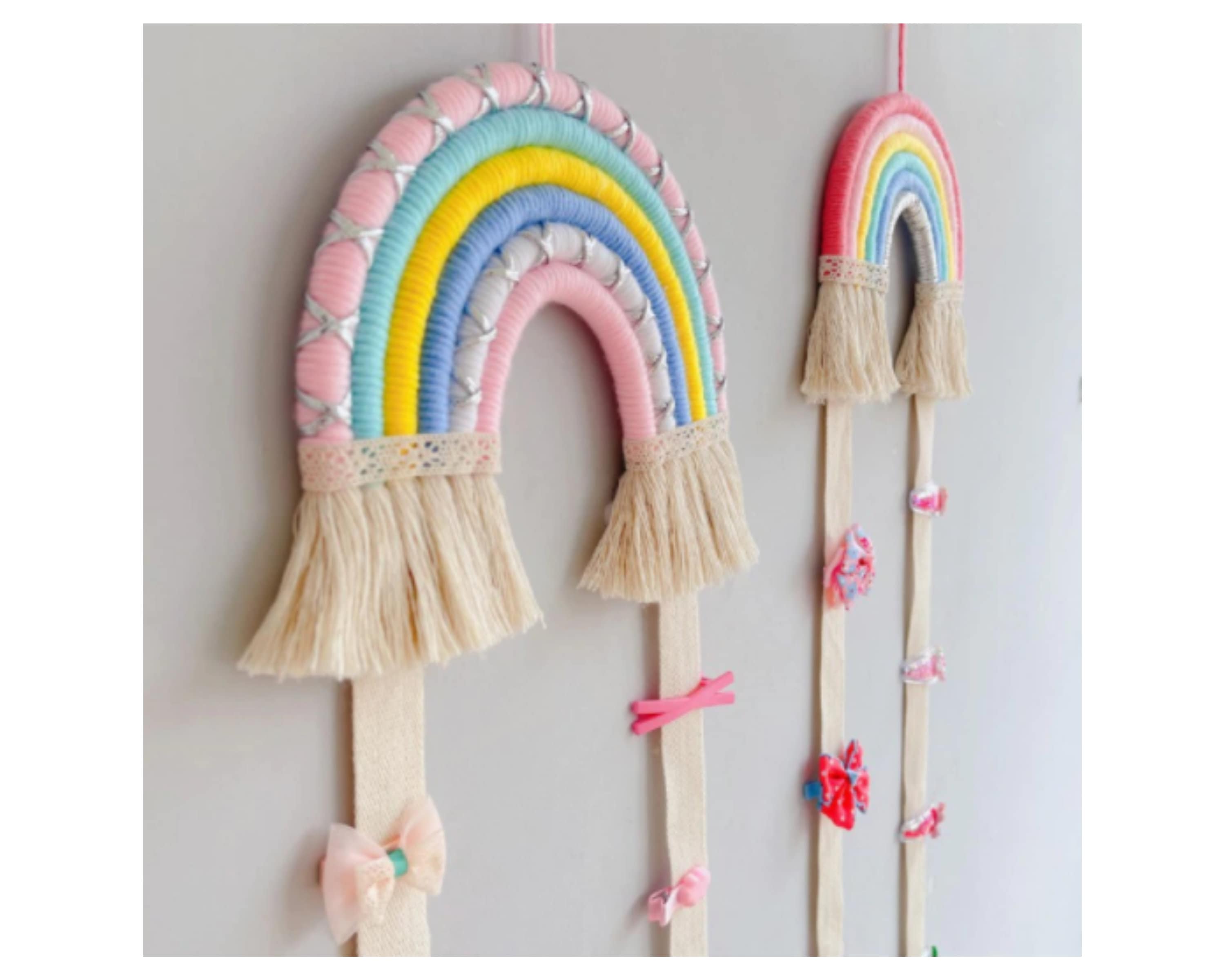 DIY Rainbow Macrame Bow Holder – Adventures with the Pons