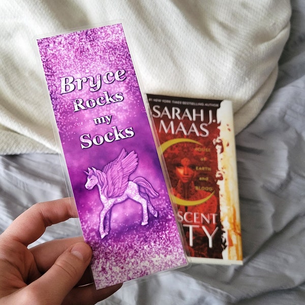 Bryce Rocks My Socks Bookmark | OFFICIALLY LICENSED | Crescent City | Bryce Quinlan | Jelly Jubilee | SJM | Sarah J Maas bookmark | Hunt