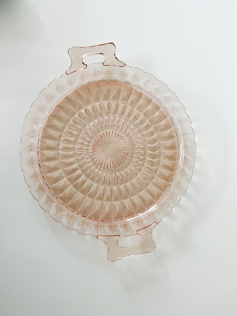 Vintage Pink Depression Glass, Glass Company, Windsor Design
