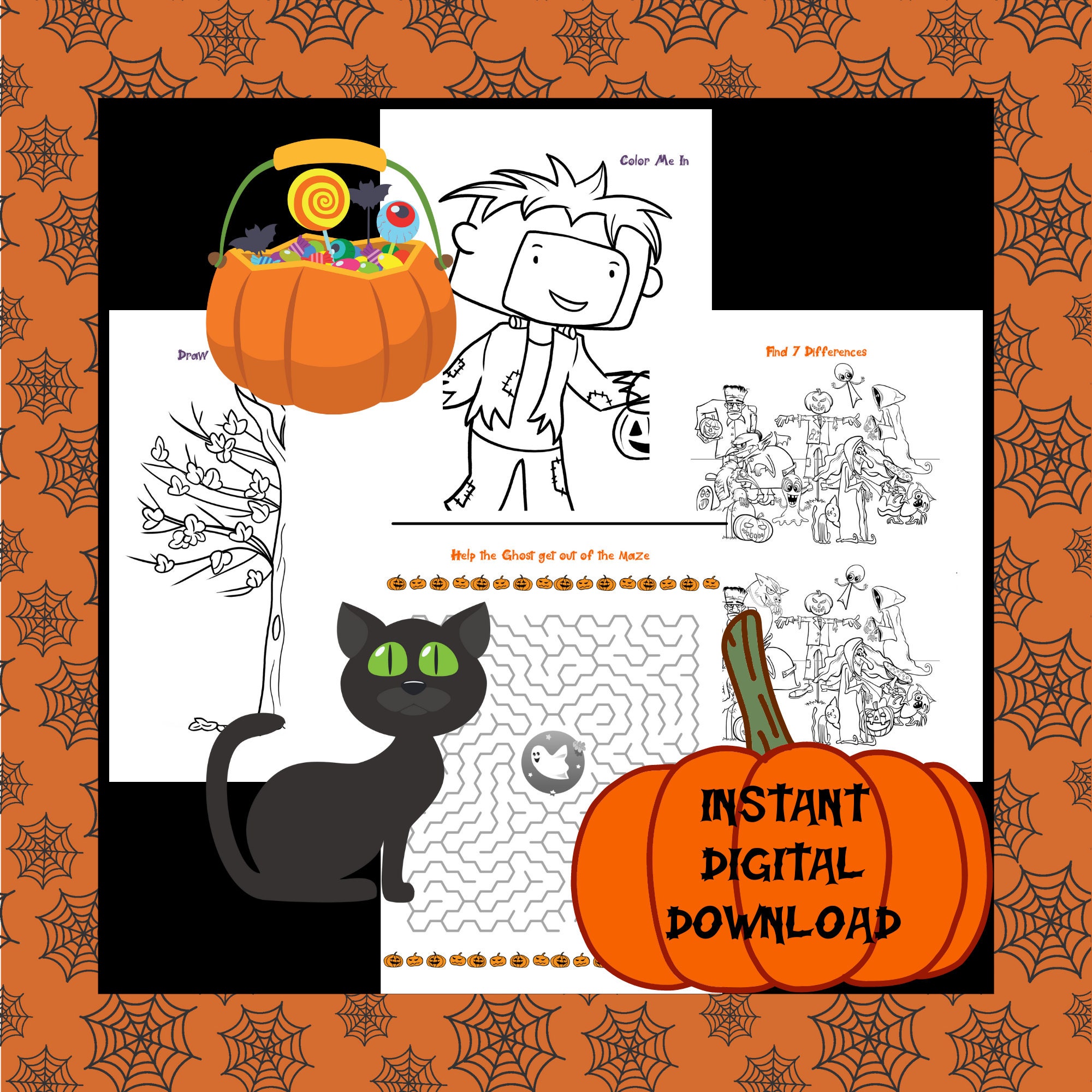 Halloween Activity Pack 1 Themed Printable Print at Home - Etsy