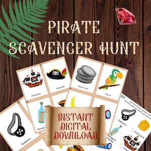 Printable Pirate Scavenger Hunt For Kids Print At Home Puzzle Activity Find Children 8-12 Treasure Game