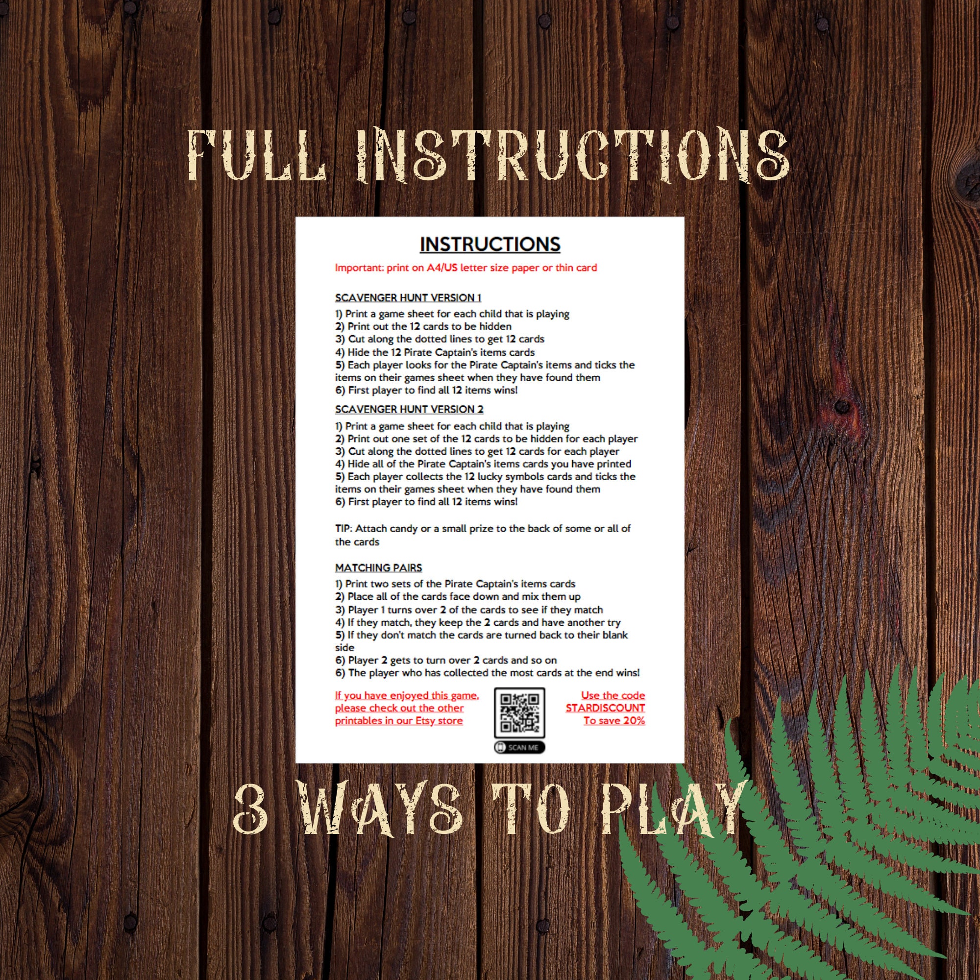 Printable Pirate Scavenger Hunt for Kids Print at Home Puzzle Activity ...