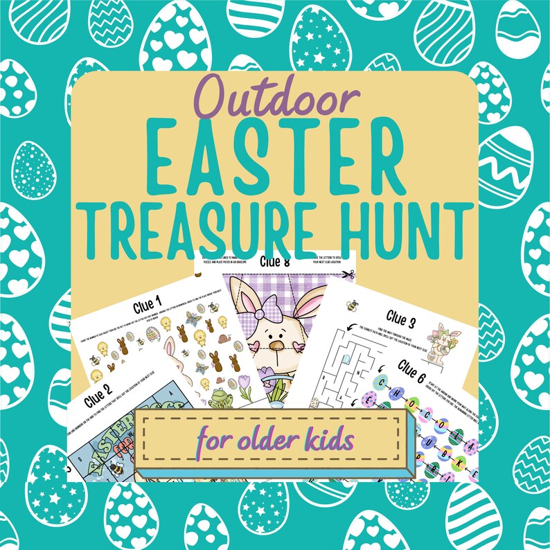 Outdoor Easter Treasure Hunt for Kids Printable Puzzle Etsy