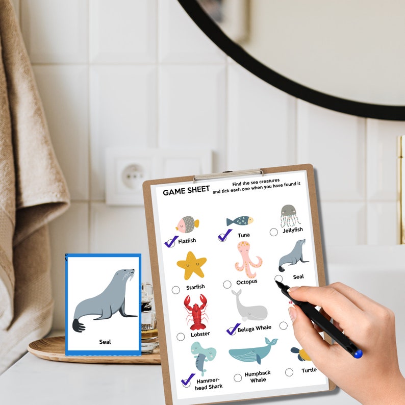 Printable Under the Sea Creatures Scavenger Hunt for Kids Print at Home ...