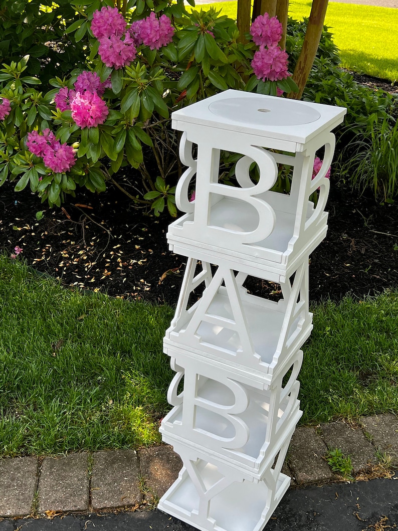 Open Baby Blocks Baby Shower Decorations Wood Baby Blocks Etsy