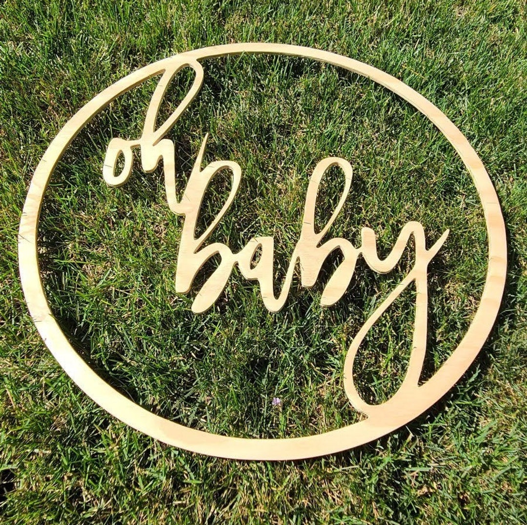Oh Baby Wood Sign, Baby Shower Decorations and Nursery Decor Etsy