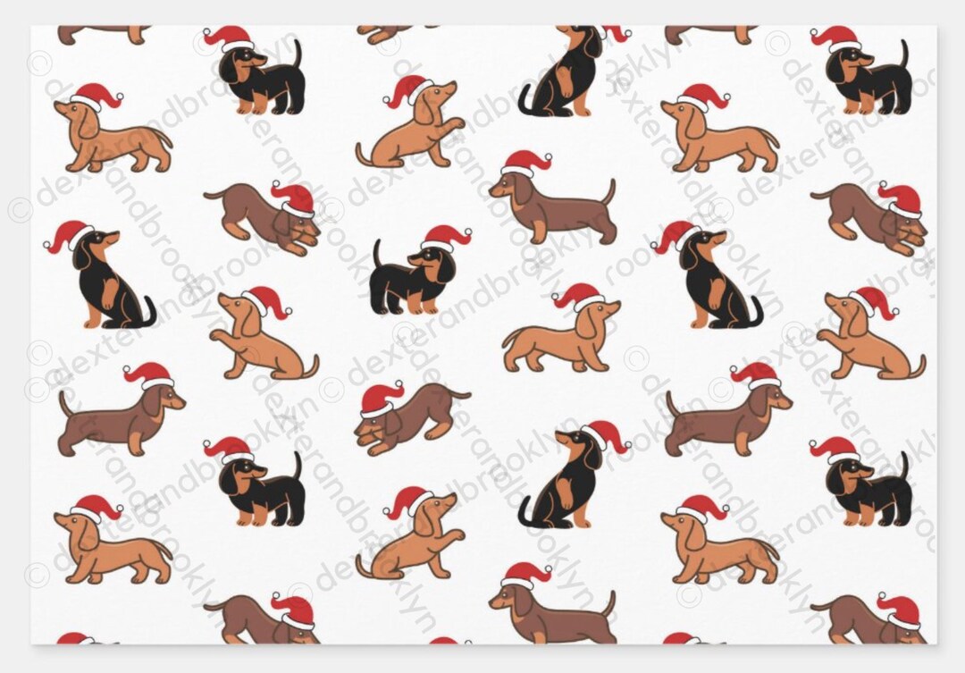 Dachshund Christmas Wrapping Paper 
