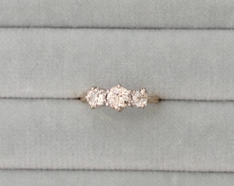 Champagne Old European Cut Antique Diamond Ring