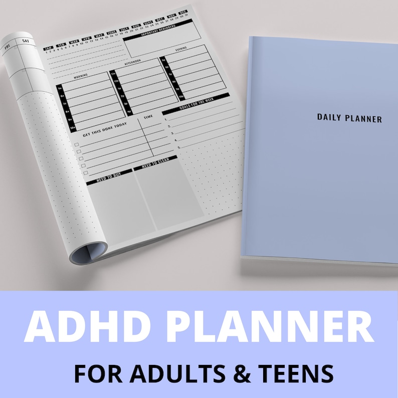 Digital daily planner adhd planner for adults adhd planner etsy