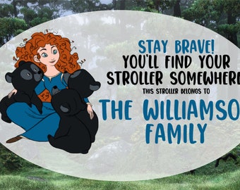 Brave Inspired Stroller Tag Sign