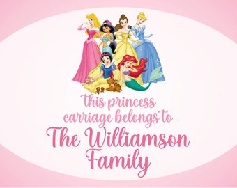 Princess Inspired Stroller Tag Sign