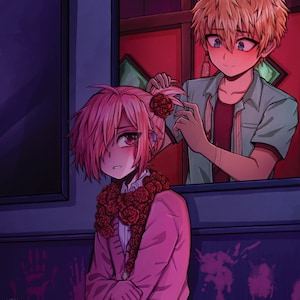Mitsukou Red Carnation Print (Large)