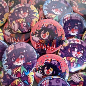 Kokichi Ouma Payaso Botones de 1,5 pulgadas