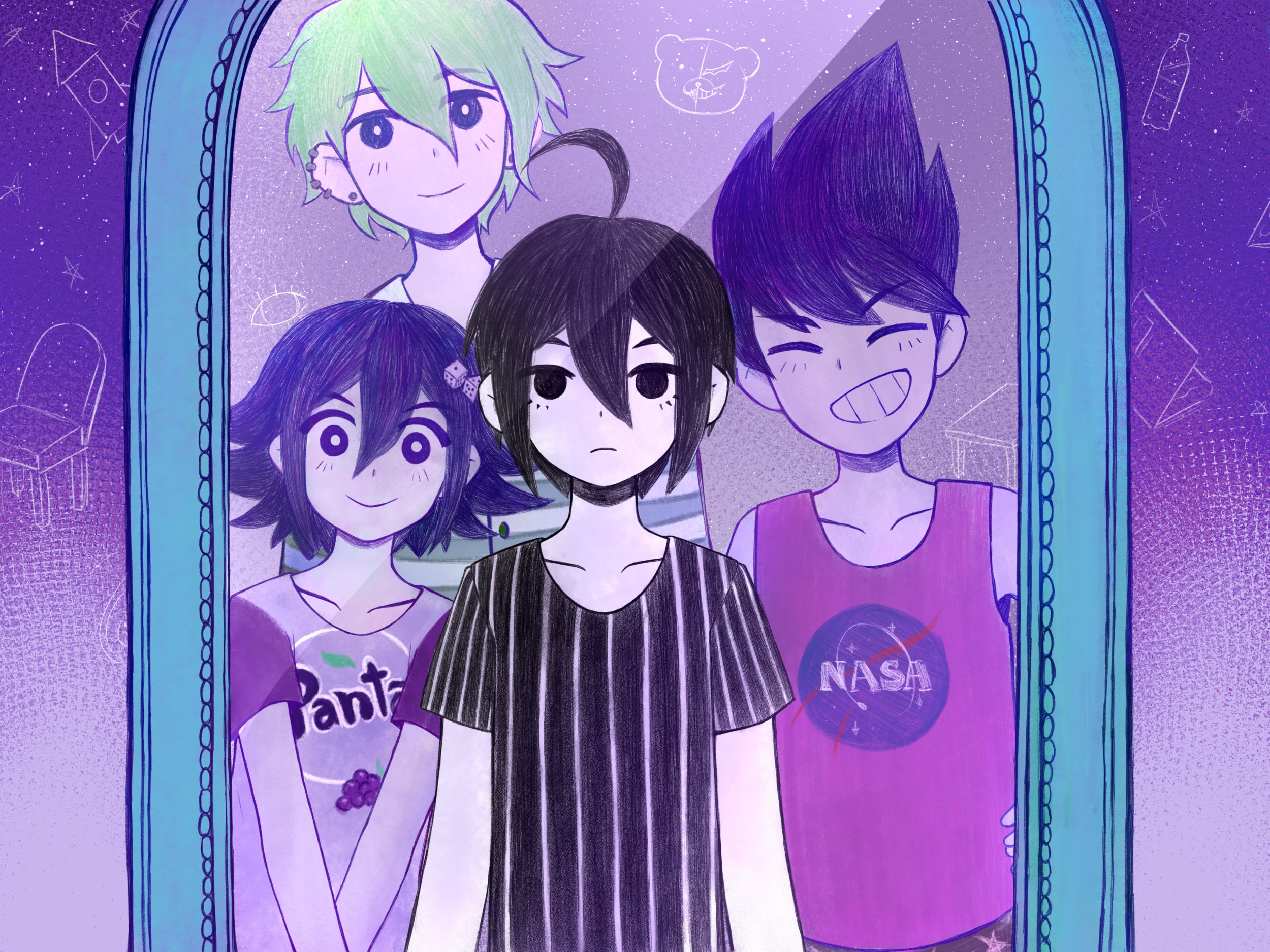 Danganronpa V3 Omori AU Print