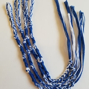 Judah* Royal blue /White tzitzit, tassels, set of 4