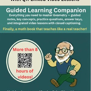 Cuaderno de ejercicios de geometría y matemáticas con videolecciones: práctica guiada paso a paso para la educación en casa y el aprendizaje independiente.