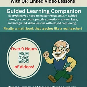 Cuaderno de ejercicios de precálculo con lecciones en video, programa completo, notas guiadas, práctica y clave de respuestas.