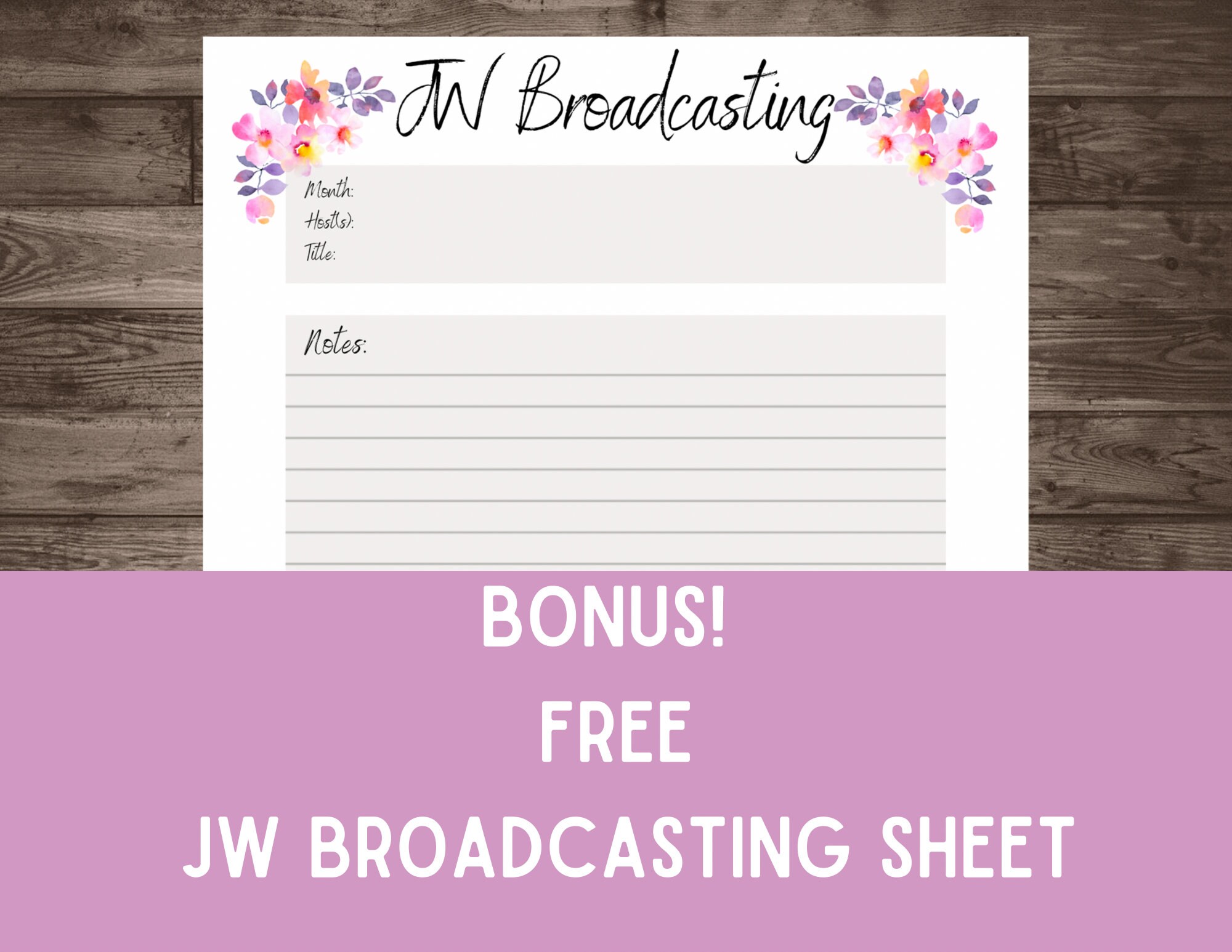 JW Meeting Workbook Printable Notes Template Bundle Bonus - Etsy