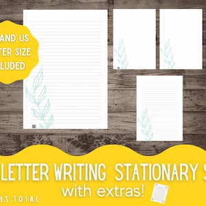 JW Letter Writing Stationary Set - PDF Printable - Lined, Unlined, QR Code