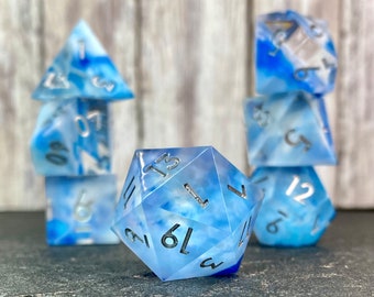 7 Piece SharpEdge Resin Dice Set- "Celestial Daydream" | Handmade DnD Dice | Dungeons and Dragons Dice | Role Playing Dice Gift | TTRPG Dice