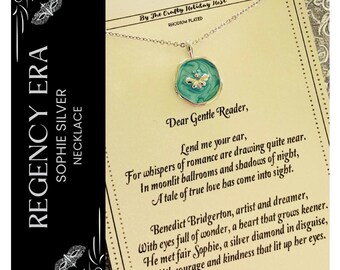 Bridgerton Bee Necklace / Real Rhodium Silver / Benophie / The Diamond of the Season / Valentines Gifts for Her