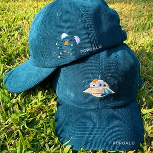 Egg Galaxy Embroidered Corduroy Hat