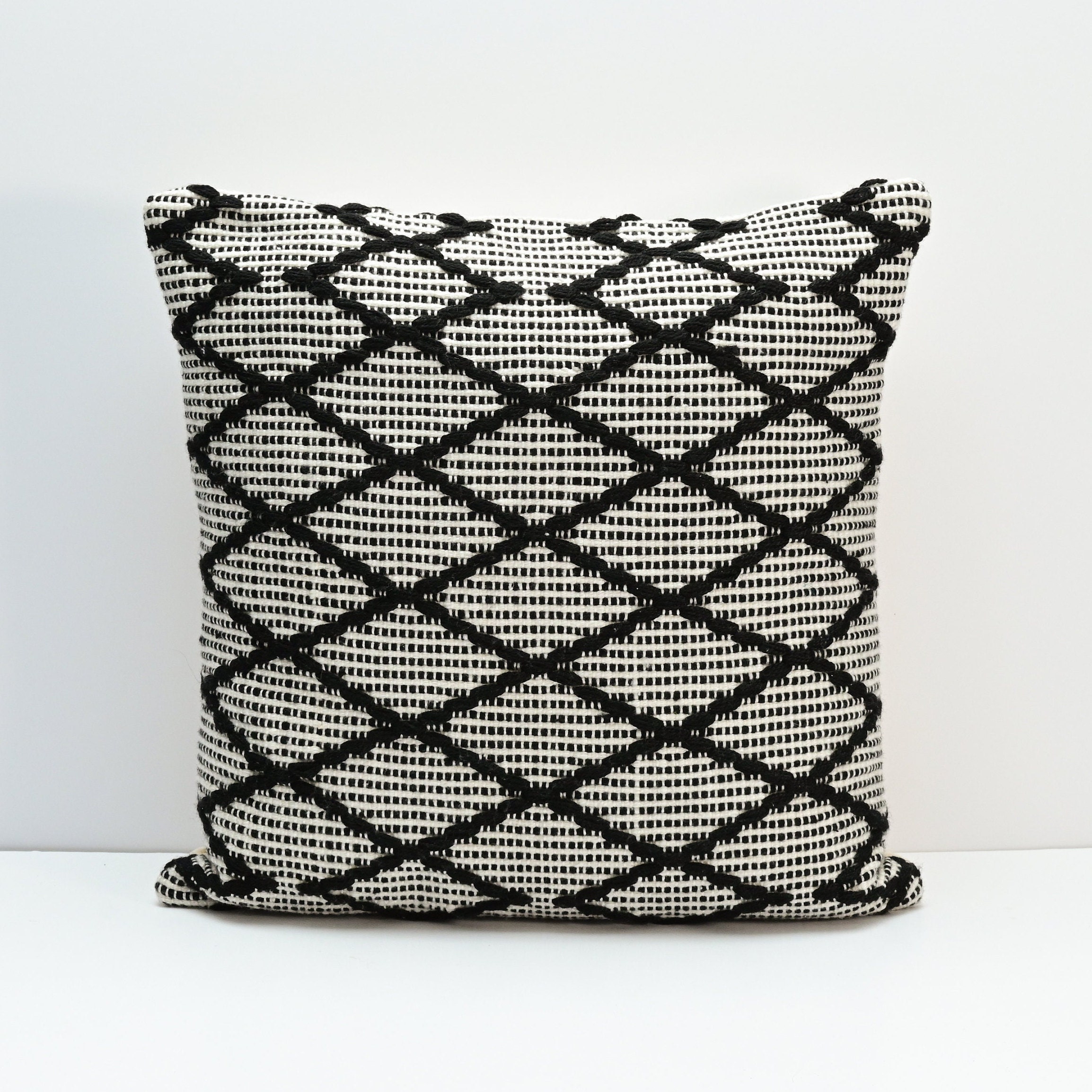 Black and white floor cushion sale